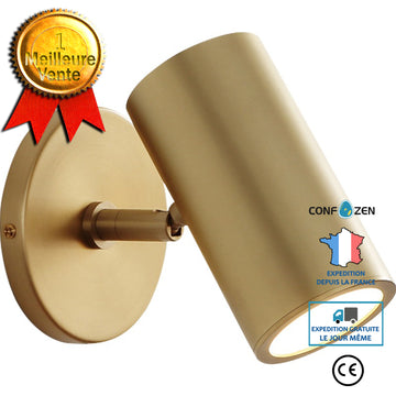 Applique tout en bronze LED style américain Personnalité créative Tête de lit de chambre Décoration de couloir le salon